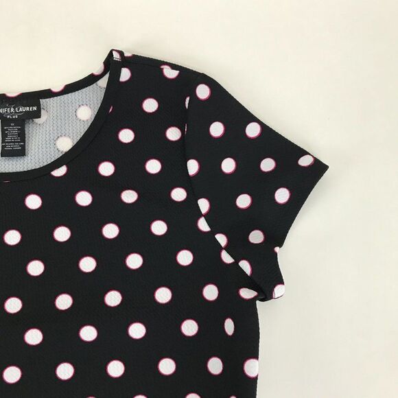 Jennifer Lauren Polka Dot Fit and Flare Dress Women's Plus Size 1X Stretch - Picture 5 of 10